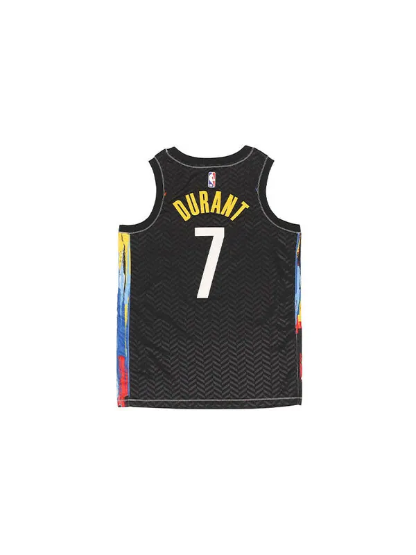 Футболка мужские nba city edition sports basketball жилет sw brooklyn nets durant 7 Nike — изображение 2 из 3, черный