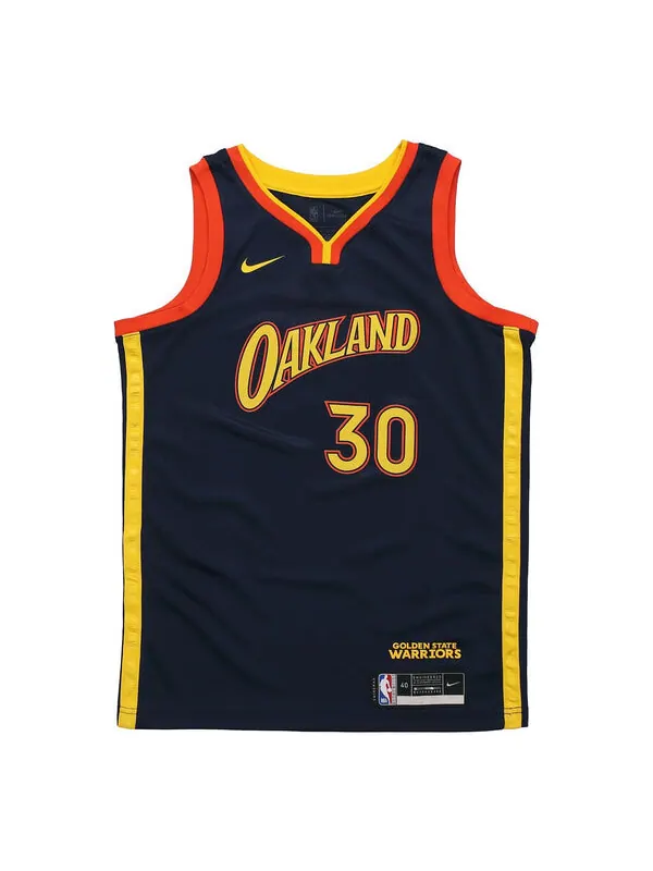 Майка Nike NBA Stephen Curry Golden State Warriors Jersey City Edition Dark blue — изображение 1 из 4, синий