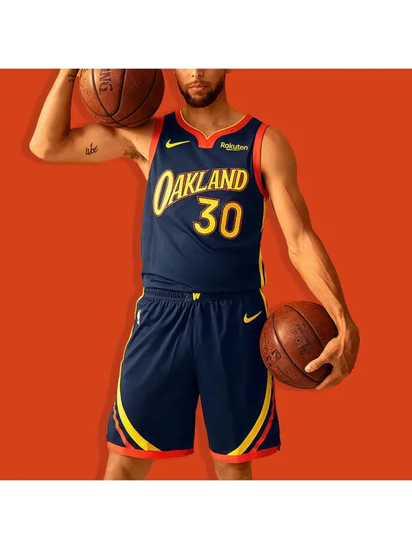 Майка Nike NBA Stephen Curry Golden State Warriors Jersey City Edition Dark blue — изображение 4 из 4, синий