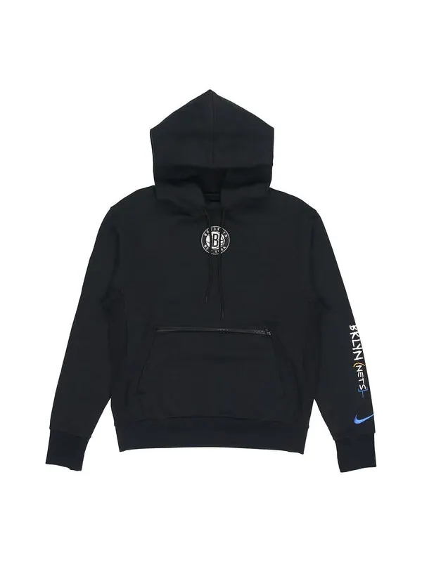 Толстовка Nike NBA MENS Courtside Brooklyn Nets Embroidered Black — изображение 1 из 2, черный