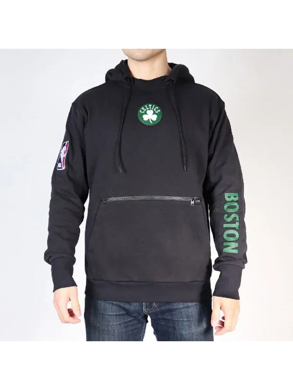 Толстовка Nike NBA Courtside Boston Celtics Casual Sports Pullover Black — изображение 4 из 4, черный