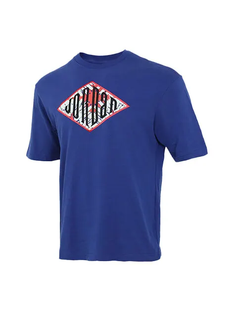 Футболка sport dna logo embroidered printing short sleeve blue Air Jordan — изображение 1 из 1, синий