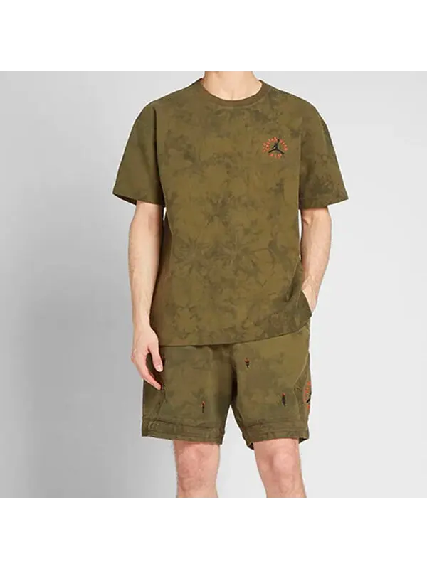 Футболка 6 x cactus jack от travis scott футболка с коротким рукавом Air Jordan — изображение 2 из 3, оливковый