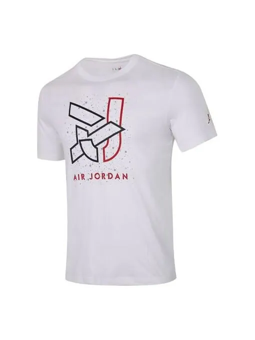 Футболка повседневные спортивные с круглым вырезом с коротким рукавом Air Jordan — изображение 1 из 1, белый