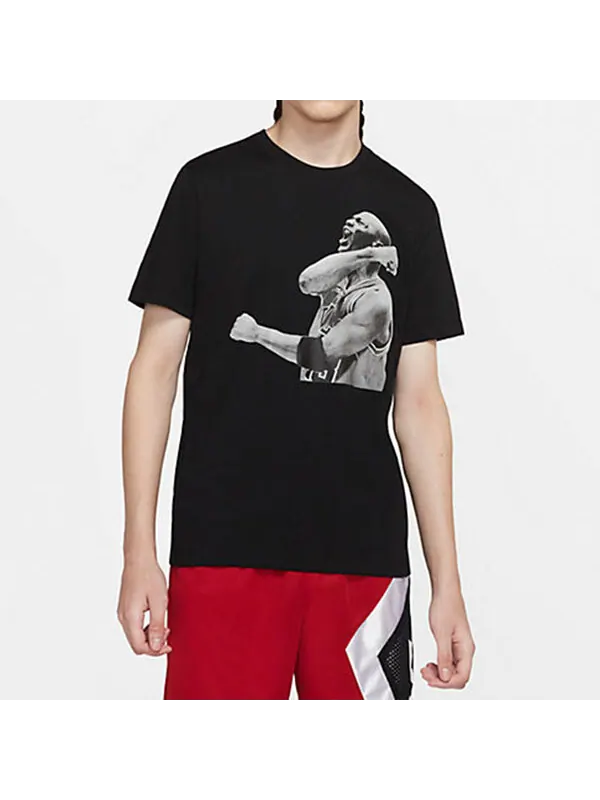 Футболка Air Jordan Breathable Round Neck Short Sleeve Black — изображение 3 из 4, черный