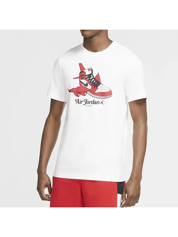 Футболка чикаго баскетбол с принтом короткий рукав Air Jordan — изображение 3 из 4, белый