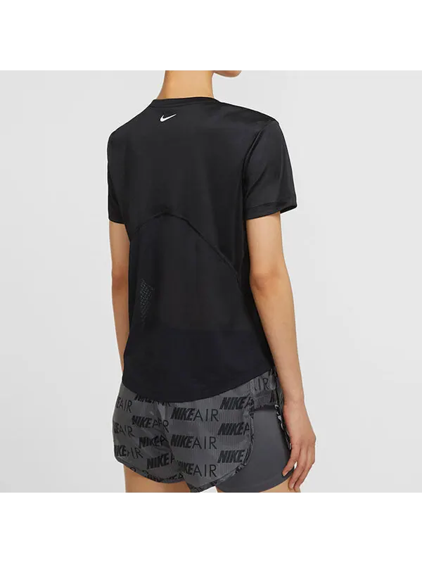 Футболка round neck short sleeve running black Nike — изображение 4 из 4, черный