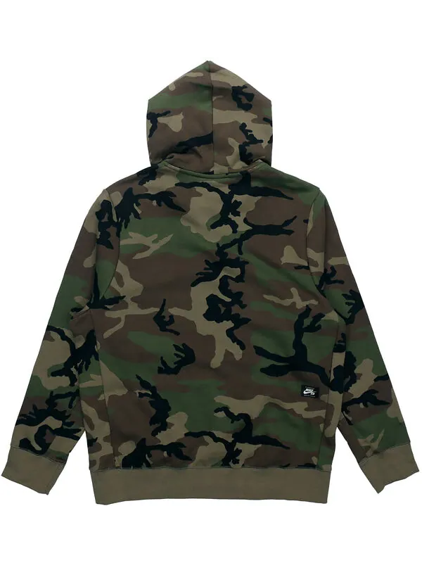 Толстовка Nike SB Skateboard Fleece Hooded Pullover Men's Olive Green — изображение 2 из 3, оливковый зеленый