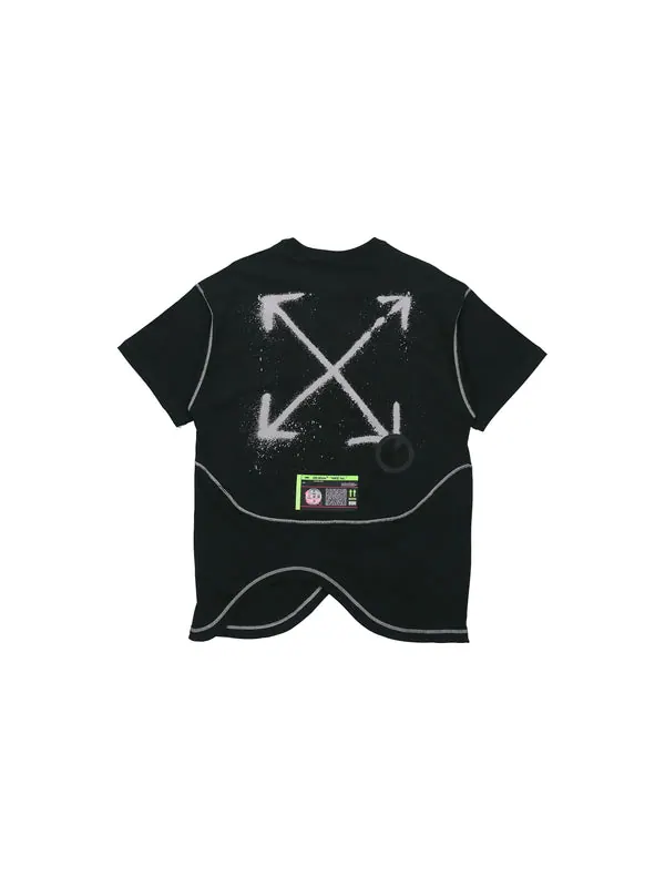 Футболка x off-white nrg ru t-shirt 'black' Nike — изображение 2 из 4, черный