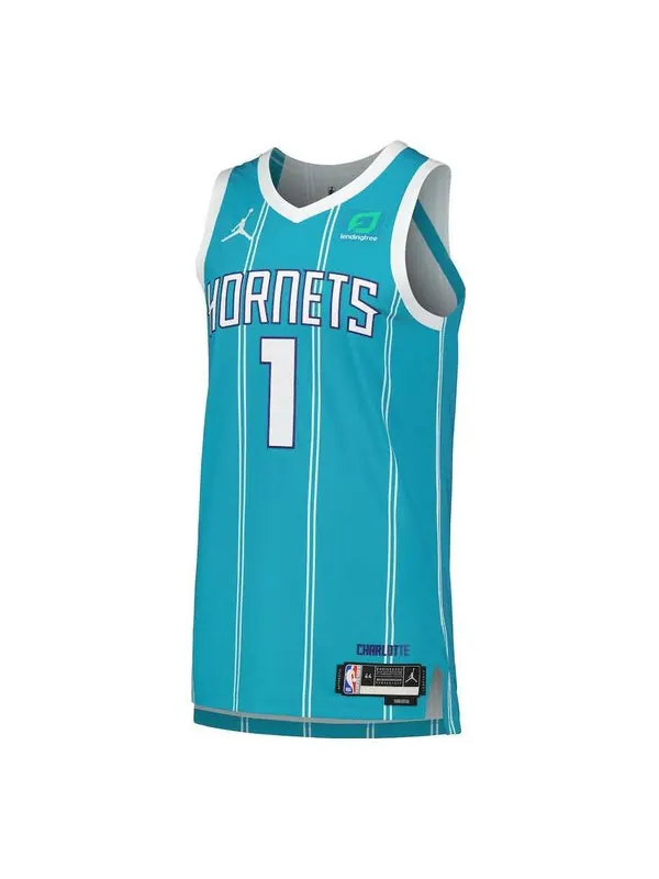 Футболка x nba charlotte hornets icon edition 22 23 dri fit swingman джерси Air Jordan — изображение 1 из 3, синий/белый