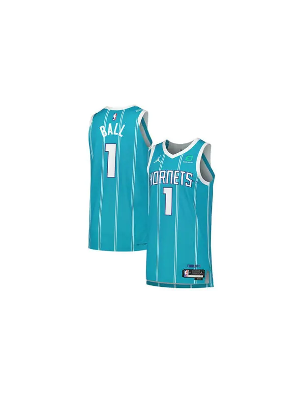 Футболка x nba charlotte hornets icon edition 22 23 dri fit swingman джерси Air Jordan — изображение 3 из 3, синий/белый