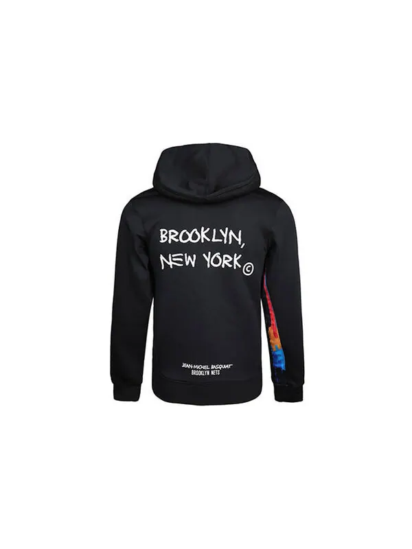 Толстовка Nike Loose Casual Knit Brooklyn Basketball Hooded Jacket Black — изображение 2 из 4, черный
