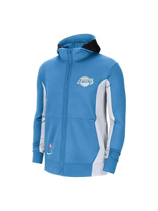 Толстовка Nike NBA Therma Flex Los Angeles Lakers Sports Quick Dry Contrasting Colors Printing — изображение 1 из 2, синий