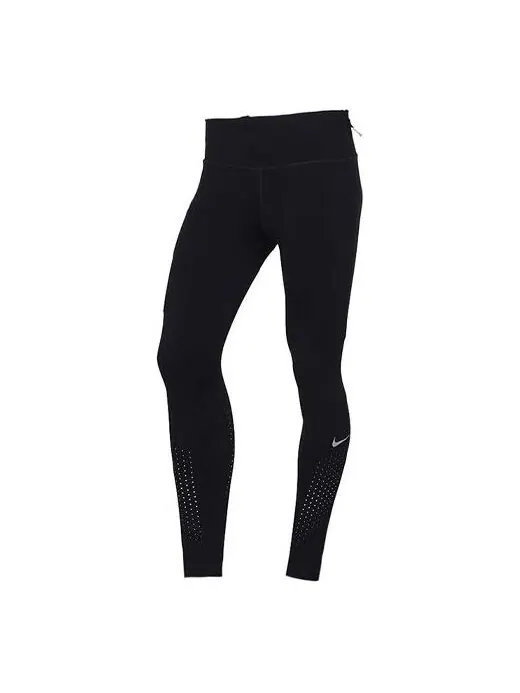 Брюки power epic lux luxury dri-fit quick dry fitness pants black Nike — изображение 1 из 4, черный