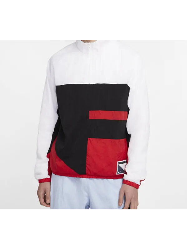 Куртка Nike As Men's Nk Flight Jacket Hooded Stitching Jacket Black/Red — изображение 3 из 4, черный