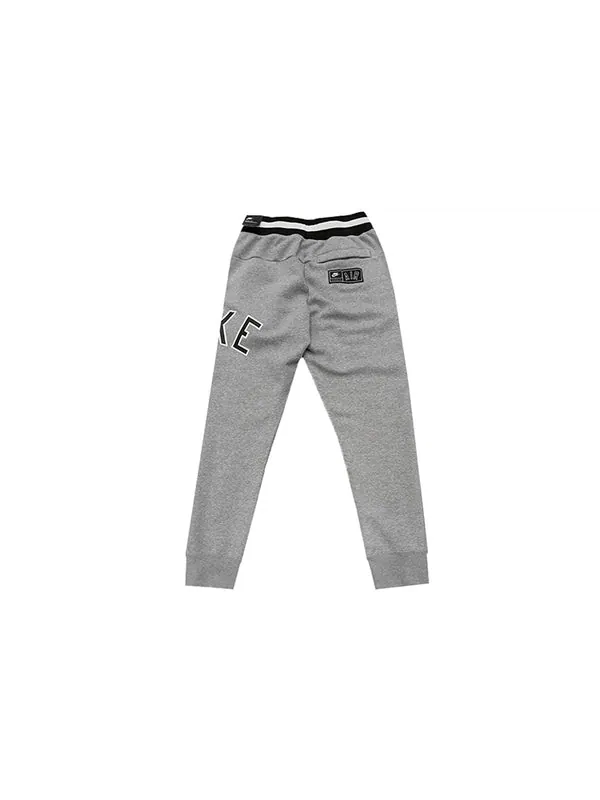 Брюки casual sports slim fit fleece long pants gray Nike — изображение 2 из 4, серый