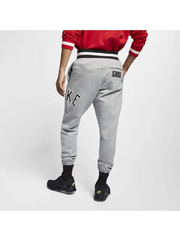 Брюки casual sports slim fit fleece long pants gray Nike — изображение 4 из 4, серый