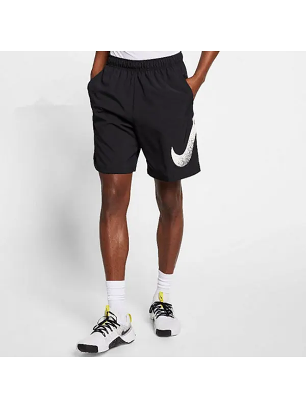 Шорты men's large swoosh sports black shorts Nike — изображение 4 из 4, черный