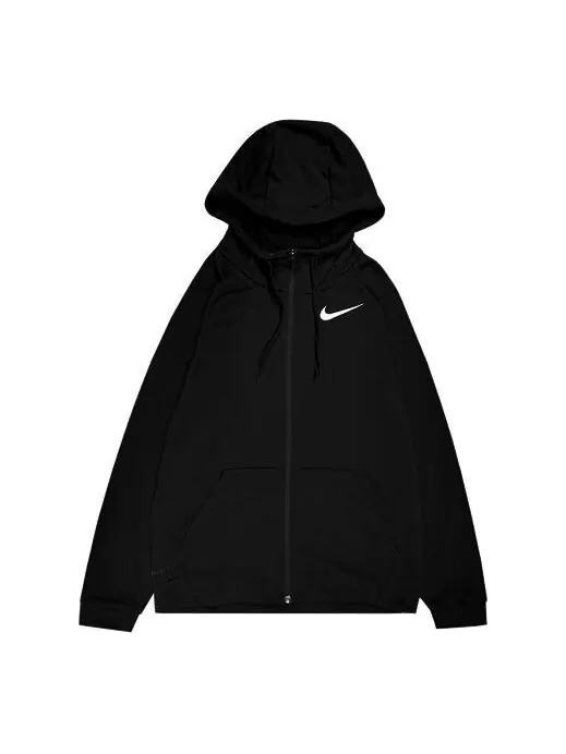 Куртка Nike Sports Training Casual Knit hooded Zipper Jacket Black — изображение 1 из 4, черный