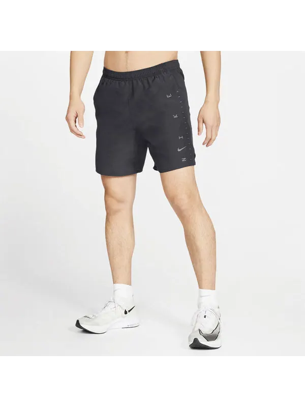 Шорты challenger7 brief running shorts smoke grey gray Nike — изображение 2 из 2, серый