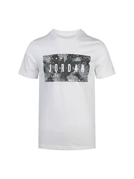 Футболка Air Jordan Poolside Floral Running Basketball Gym White — изображение 1 из 4, белый
