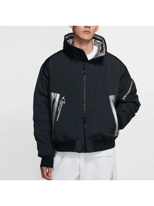 Пуховик Air Jordan 23 Engineered MA-1 protection against cold Stay Warm Loose Down Jacket Black — изображение 3 из 4, черный