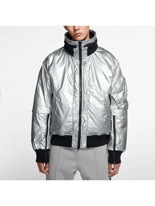 Пуховик Air Jordan 23 Engineered Ma-1 Jacket 'Silver' — изображение 4 из 4, серебряный