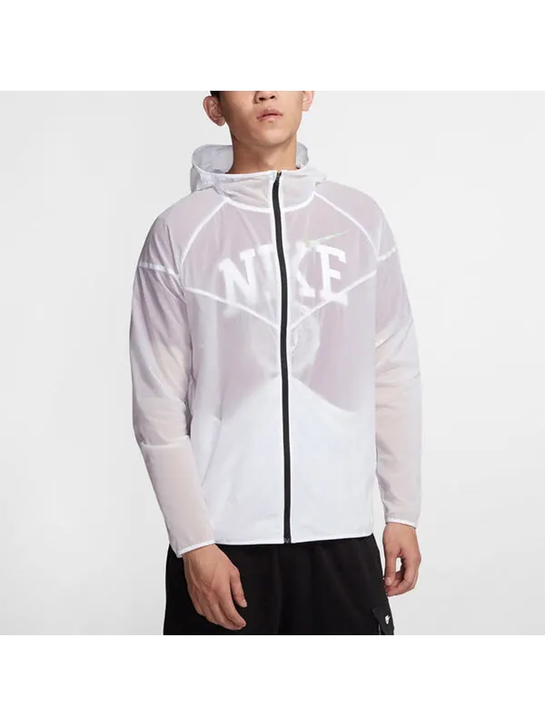 Куртка Nike Windrunner Casual Sports Thin and light Breathable Jacket White — изображение 3 из 4, белый