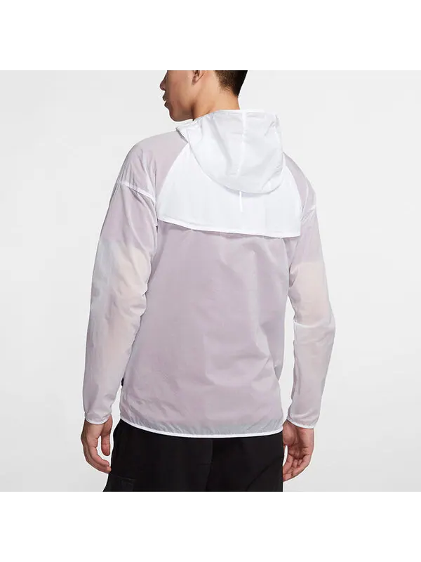 Куртка Nike Windrunner Casual Sports Thin and light Breathable Jacket White — изображение 4 из 4, белый