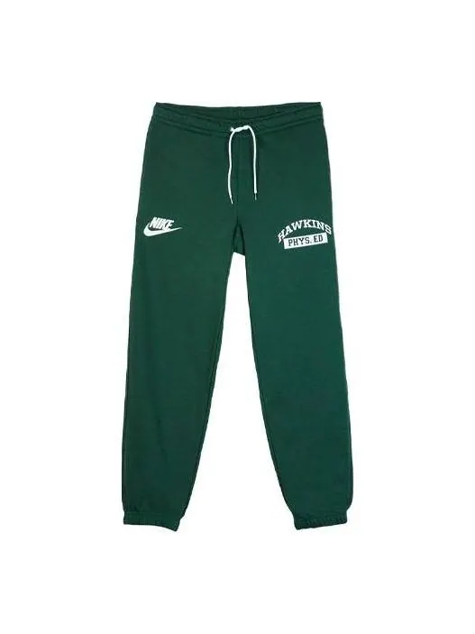 Брюки x stranger things sweat pant crossover casual sports pants us edition green Nike — изображение 1 из 4, зеленый