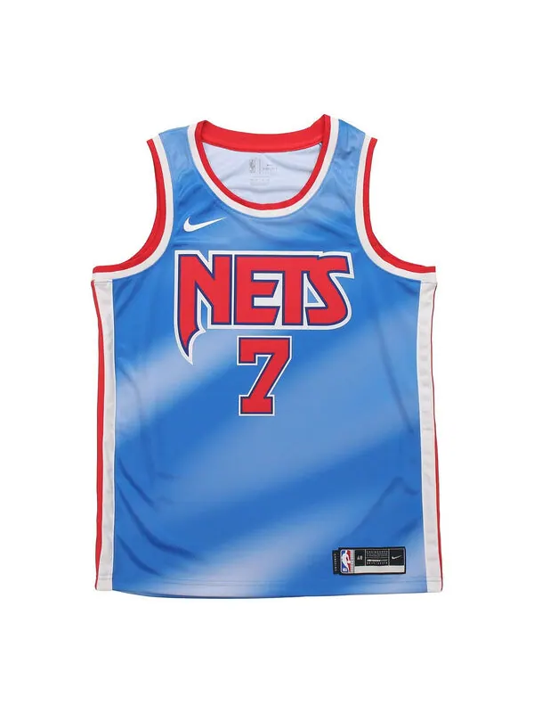 Спортивная футболка men's dri-fit retro 19-20 season brooklyn nets durant no. 7 blue jersey Nike — изображение 1 из 2, синий