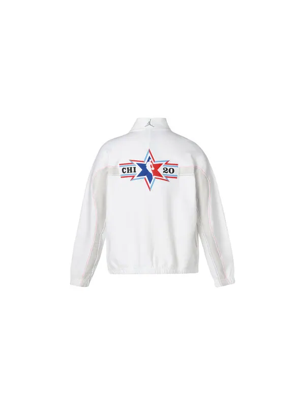 Куртка Nike NBA All-Star Edition Jersey SW Fan Edition 2020 Chicago Basketball Jacket White — изображение 2 из 4, белый