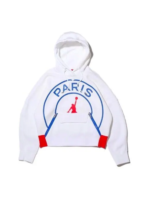 Толстовка (WMNS) Air Jordan Brand AS W J PSG FLC Paris Saint-Germain Knit White — изображение 1 из 4, белый