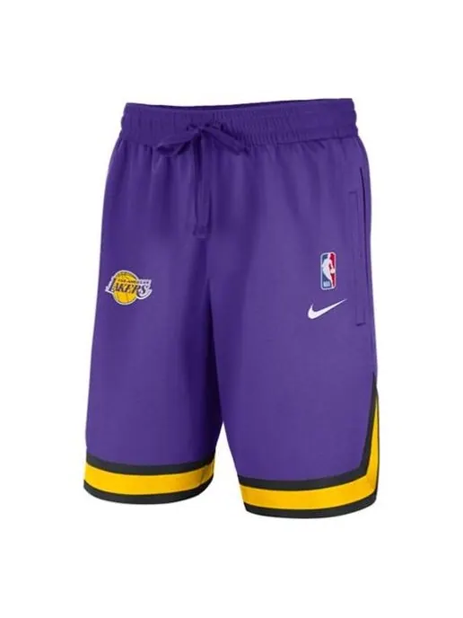 Шорты therma flex nba los angeles lakers basketball shorts men's global purple Nike — изображение 1 из 2, фиолетовый