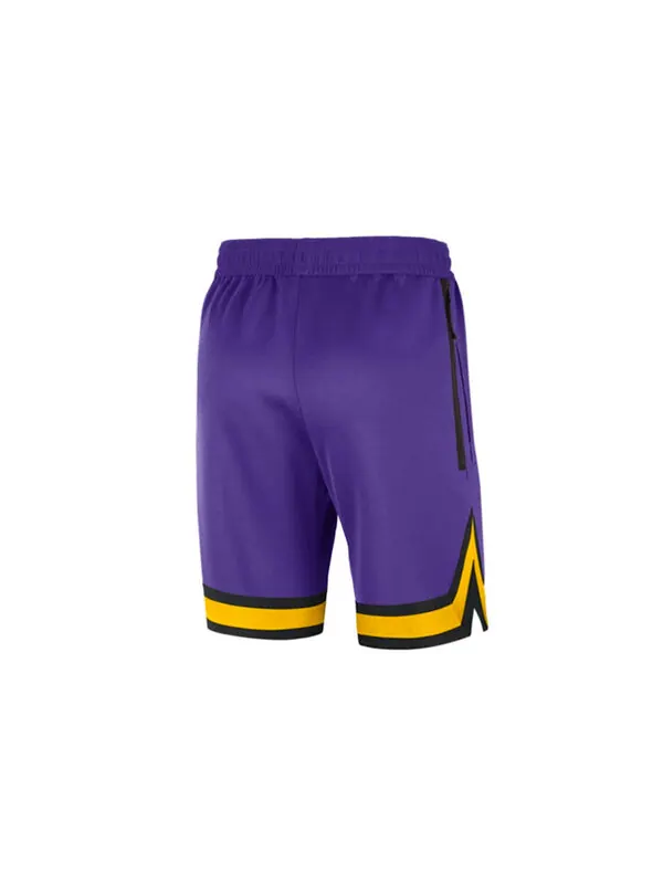 Шорты therma flex nba los angeles lakers basketball shorts men's global purple Nike — изображение 2 из 2, фиолетовый