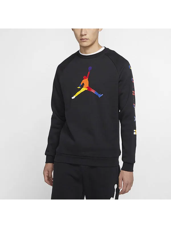 Толстовка Air Jordan Men's Sports Sweatshirt Long Sleeve 'Black' — изображение 3 из 4, черный