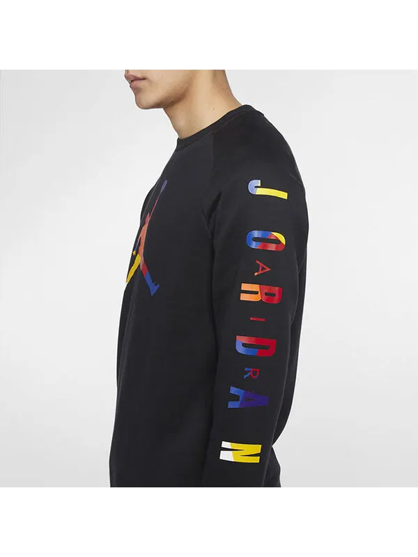 Толстовка Air Jordan Men's Sports Sweatshirt Long Sleeve 'Black' — изображение 4 из 4, черный