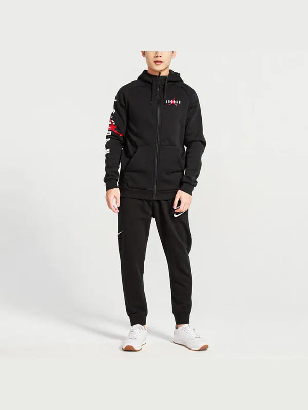 Толстовка с капюшоном флисовая повседневная куртка Air Jordan — изображение 3 из 4, черный