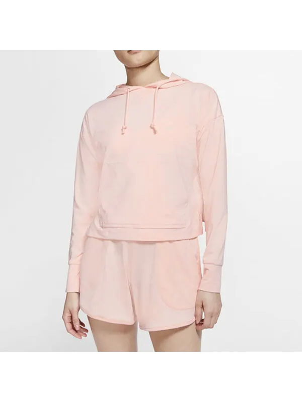 Толстовка yoga jersey crop 'pink' Nike — изображение 3 из 4, розовый