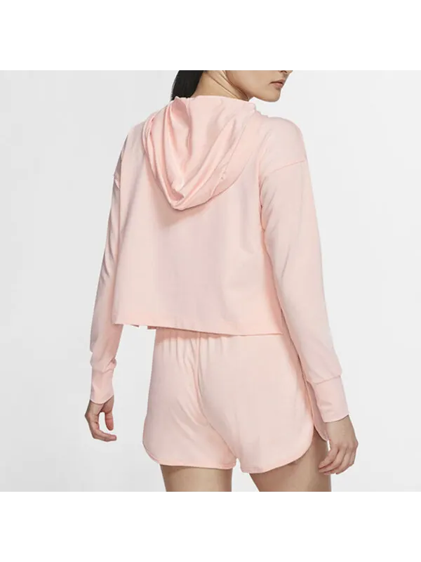 Толстовка yoga jersey crop 'pink' Nike — изображение 4 из 4, розовый