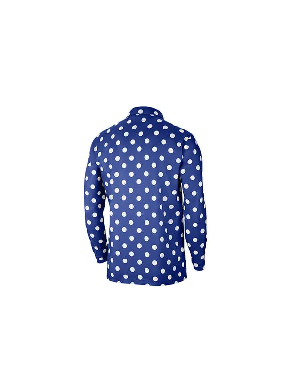 Куртка windproof breathable polka dots printing long sleeves jacket blue Nike — изображение 2 из 4, синий