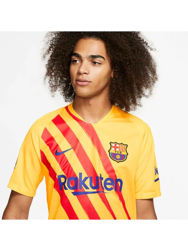 Футболка fc barcelona el classico stadium мужская футбольная майка 19 20 Nike — изображение 2 из 4, золото