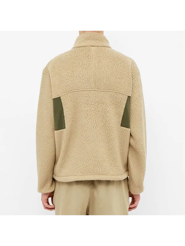 Куртка Nike ACG Colorblock Pocket Fleece Stand Collar Logo Jacket Khaki — изображение 4 из 4, хаки/хаки/хаки