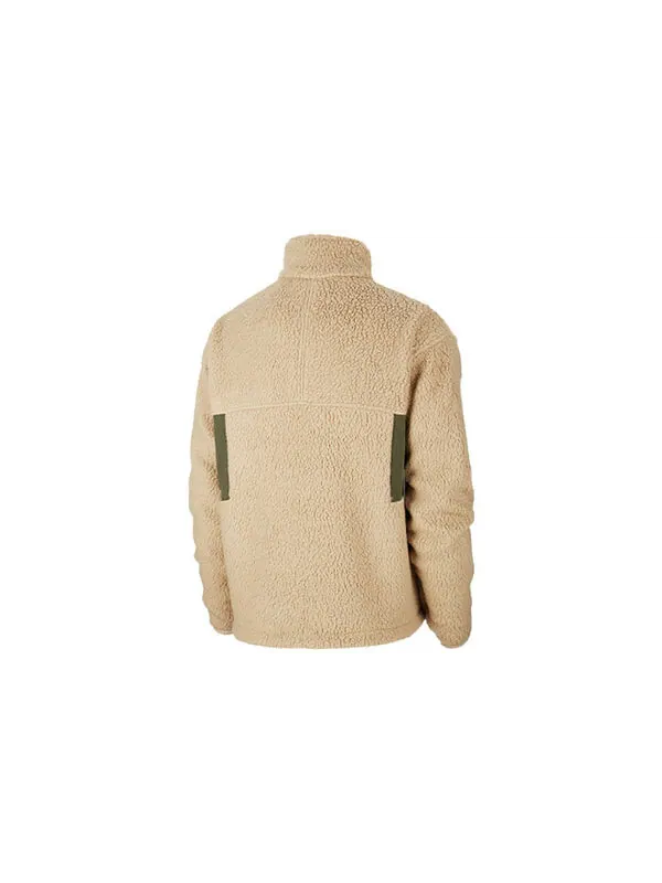 Куртка acg sports stay warm contrasting colors pocket stand collar fleece jacket yellowbrown Nike — изображение 2 из 4