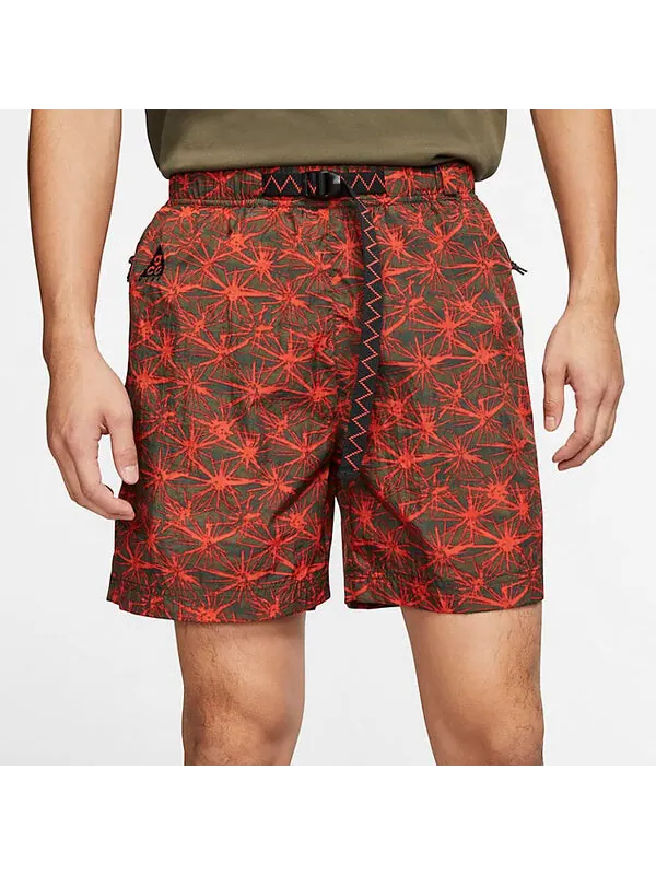 Шорты acg aop тканые короткие Nike — изображение 2 из 4, красный/зеленый