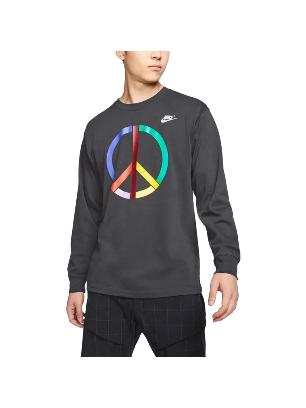 Спортивный топ Nike x Olivia Kim Long Sleeve Tee 'Off Noir/Metallic Silver' CT3088-045 — изображение 3 из 4