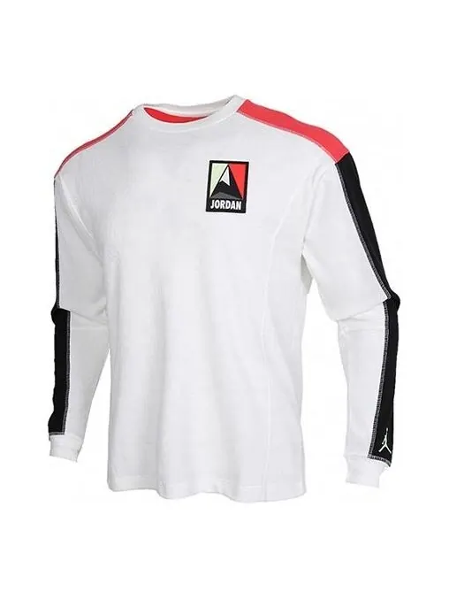 Толстовка Air Jordan Winter Utility logo Printing Causual Round Collar Male White — изображение 1 из 4, белый