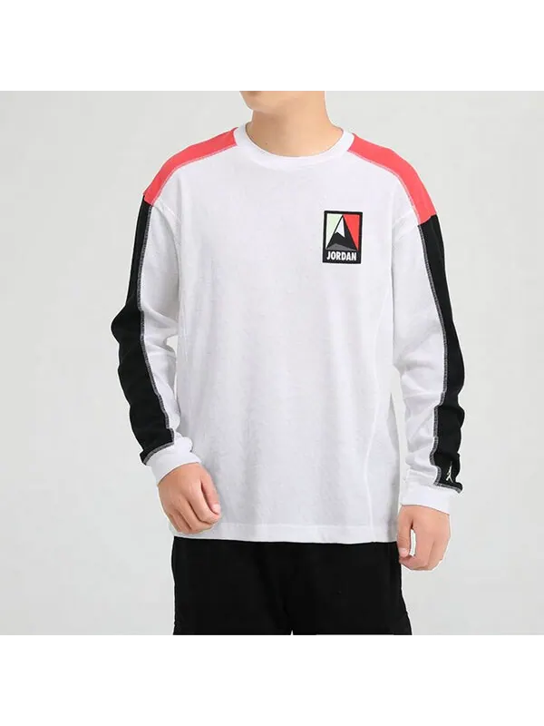 Толстовка Air Jordan Winter Utility logo Printing Causual Round Collar Male White — изображение 3 из 4, белый