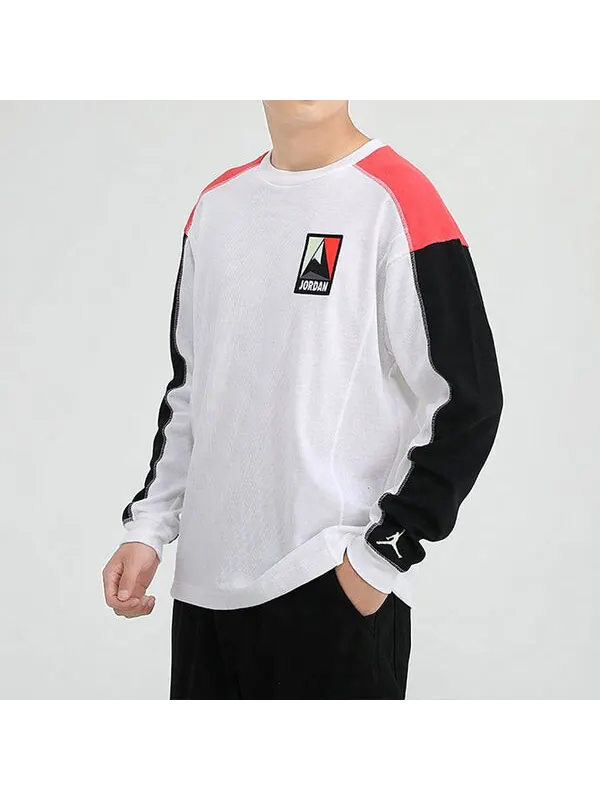 Толстовка Air Jordan Winter Utility logo Printing Causual Round Collar Male White — изображение 4 из 4, белый