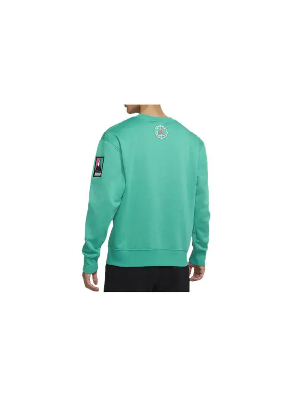 Толстовка Air Jordan Winter Utility Plush Round Neck Casual Sports Pullover Green — изображение 2 из 3, зеленый